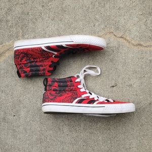 IRON FIST red high top sneakers Duane Peters